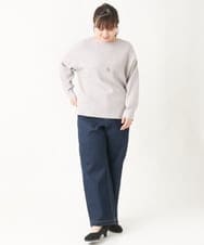 OLFAV03054 eur3(エウルキューブ) 新色追加！豊富な8色【大きいサイズ/11号サイズあり】洗えるドロップショルダーもちもちニット 新色！ライトグレー(91)