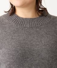 OLFAV06079 eur3(エウルキューブ) 【大きいサイズ/a.v.v×eur3】洗えるバックスリットニット ダークグレー(93)
