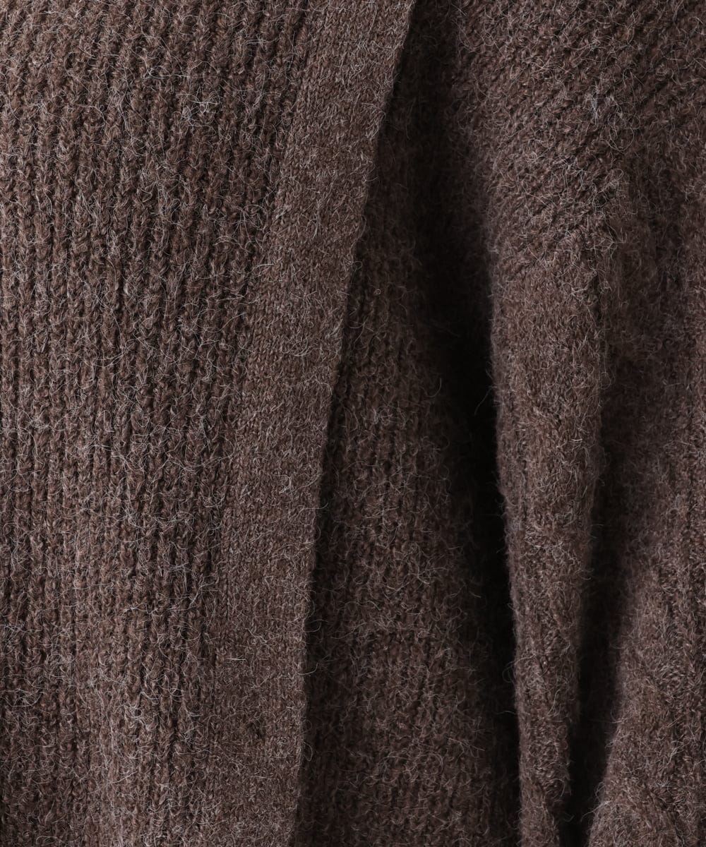 OLFAV14089 eur3(エウルキューブ) 【大きいサイズ】ふわふわケーブルニット ブラウン(87)