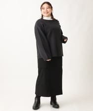 OLFAV15069 eur3(エウルキューブ) 【大きいサイズ/a.v.v×eur3】メタルボタンニット ネイビー(57)