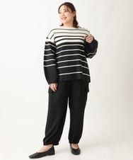 OLFAV15069 eur3(エウルキューブ) 【大きいサイズ/a.v.v×eur3】メタルボタンニット アイボリー(80)