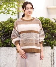 OLFAV22089 eur3(エウルキューブ) 【大きいサイズ】シャギーコンビニット ベージュ(82)