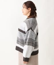 OLFAV22089 eur3(エウルキューブ) 【大きいサイズ】シャギーコンビニット ブラック(94)