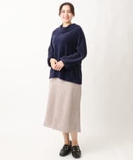 OLFAV23089 eur3(エウルキューブ) 【大きいサイズ/11号サイズあり】シャギーオフふわふわタートルニット ネイビー(57)