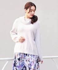 OLFAV23089 eur3(エウルキューブ) 【大きいサイズ/11号サイズあり】シャギーオフふわふわタートルニット ライトグレー(91)