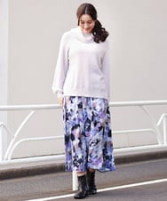 OLFAV23089 eur3(エウルキューブ) 【大きいサイズ/11号サイズあり】シャギーオフふわふわタートルニット ライトグレー(91)