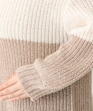 OLFAV25099 eur3(エウルキューブ) 【大きいサイズ】スパンコールコンビニット ベージュ(82)