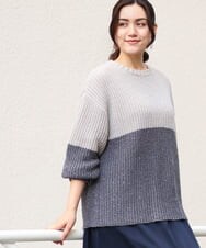 OLFAV25099 eur3(エウルキューブ) 【大きいサイズ】スパンコールコンビニット ライトグレー(91)