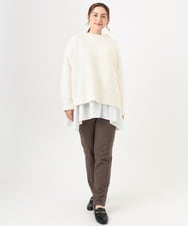 OLFBD02099 eur3(エウルキューブ) 【大きいサイズ】バスケットモールニット アイボリー(80)