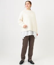 OLFBD02099 eur3(エウルキューブ) 【大きいサイズ】バスケットモールニット アイボリー(80)