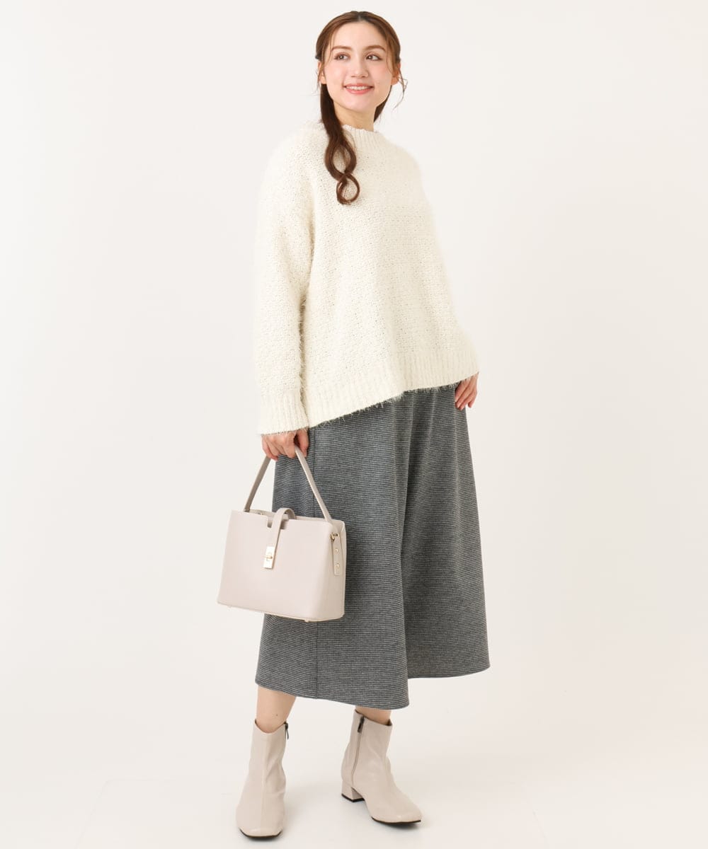 OLFBD02099 eur3(エウルキューブ) 【大きいサイズ】バスケットモールニット アイボリー(80)