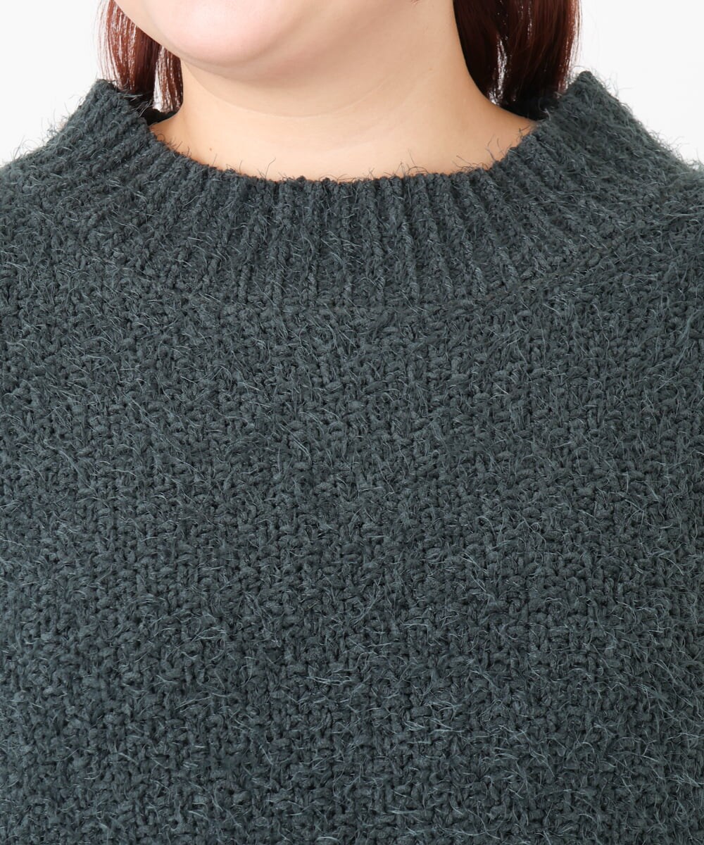 OLFBD02099 eur3(エウルキューブ) 【大きいサイズ】バスケットモールニット ダークグレー(93)