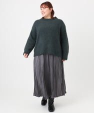 OLFBD02099 eur3(エウルキューブ) 【大きいサイズ】バスケットモールニット ダークグレー(93)
