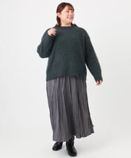 OLFBD02099 eur3(エウルキューブ) 【大きいサイズ】バスケットモールニット ダークグレー(93)