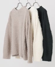 OLFBD02099 eur3(エウルキューブ) 【大きいサイズ】バスケットモールニット ダークグレー(93)