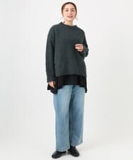 OLFBD02099 eur3(エウルキューブ) 【大きいサイズ】バスケットモールニット ダークグレー(93)