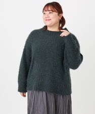 OLFBD02099 eur3(エウルキューブ) 【大きいサイズ】バスケットモールニット ダークグレー(93)