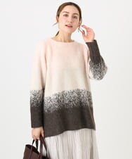OLFBD15109 eur3(エウルキューブ) 【大きいサイズ】グラデーションシャギーニット ダークブラウン(87)