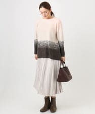OLFBD15109 eur3(エウルキューブ) 【大きいサイズ】グラデーションシャギーニット ダークブラウン(87)