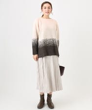 OLFBD15109 eur3(エウルキューブ) 【大きいサイズ】グラデーションシャギーニット ダークブラウン(87)