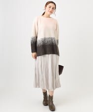 OLFBD15109 eur3(エウルキューブ) 【大きいサイズ】グラデーションシャギーニット ダークブラウン(87)