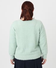OLFBD17099 eur3(エウルキューブ) 【大きいサイズ】キラキラシャギーニット ライトグリーン(30)