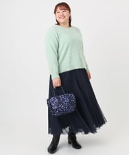 OLFBD17099 eur3(エウルキューブ) 【大きいサイズ】キラキラシャギーニット ライトグリーン(30)