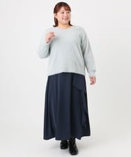 OLFBD17099 eur3(エウルキューブ) 【大きいサイズ】キラキラシャギーニット シルバー(96)