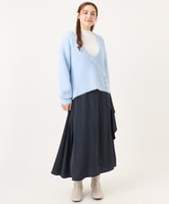 OLFBD18079 eur3(エウルキューブ) 【大きいサイズ/a.v.v×eur3】カシュクール風ニット ライトブルー(50)
