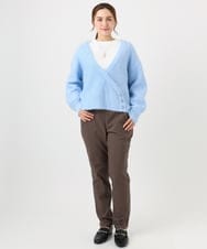OLFBD18079 eur3(エウルキューブ) 【大きいサイズ/a.v.v×eur3】カシュクール風ニット ライトブルー(50)