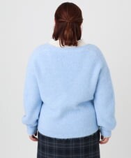 OLFBD18079 eur3(エウルキューブ) 【大きいサイズ/a.v.v×eur3】カシュクール風ニット ライトブルー(50)