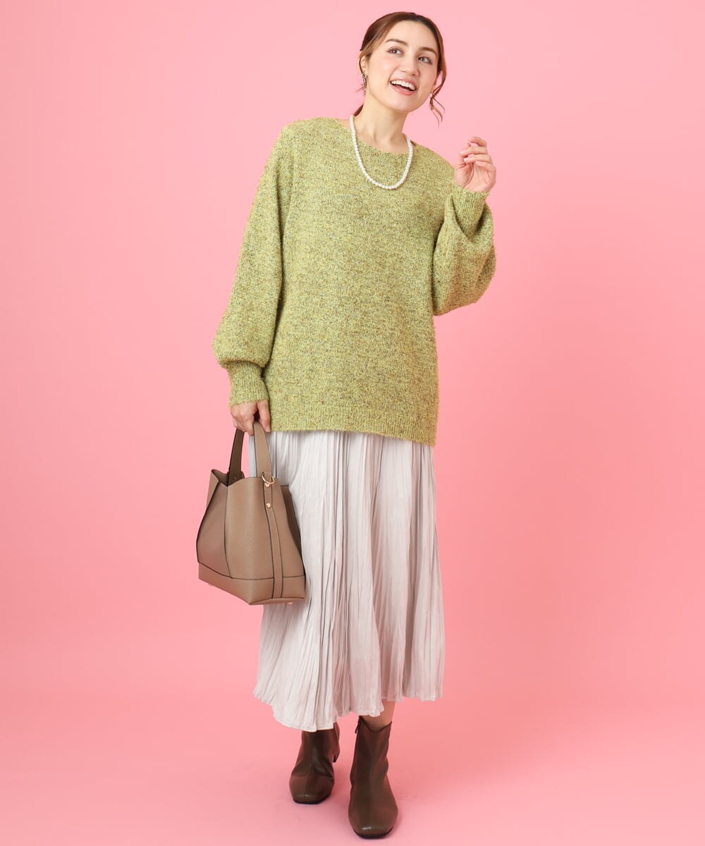 OLFBD20119 eur3(エウルキューブ) 【大きいサイズ】ミックスヤーンニット イエロー(25)