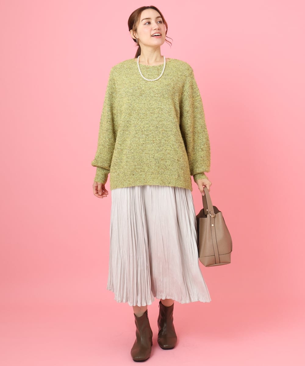 OLFBD20119 eur3(エウルキューブ) 【大きいサイズ】ミックスヤーンニット イエロー(25)