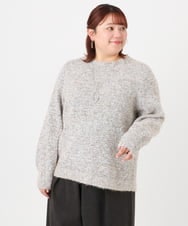 OLFBD20119 eur3(エウルキューブ) 【大きいサイズ】ミックスヤーンニット ホワイト(90)