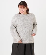 OLFBD20119 eur3(エウルキューブ) 【大きいサイズ】ミックスヤーンニット ホワイト(90)