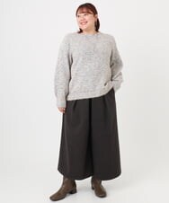 OLFBD20119 eur3(エウルキューブ) 【大きいサイズ】ミックスヤーンニット ホワイト(90)
