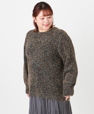 OLFBD20119 eur3(エウルキューブ) 【大きいサイズ】ミックスヤーンニット ダークグレー(93)