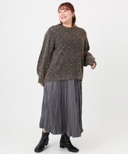 OLFBD20119 eur3(エウルキューブ) 【大きいサイズ】ミックスヤーンニット ダークグレー(93)