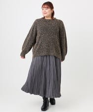 OLFBD20119 eur3(エウルキューブ) 【大きいサイズ】ミックスヤーンニット ダークグレー(93)