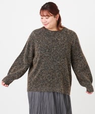OLFBD20119 eur3(エウルキューブ) 【大きいサイズ】ミックスヤーンニット ダークグレー(93)