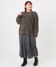 OLFBD20119 eur3(エウルキューブ) 【大きいサイズ】ミックスヤーンニット ダークグレー(93)