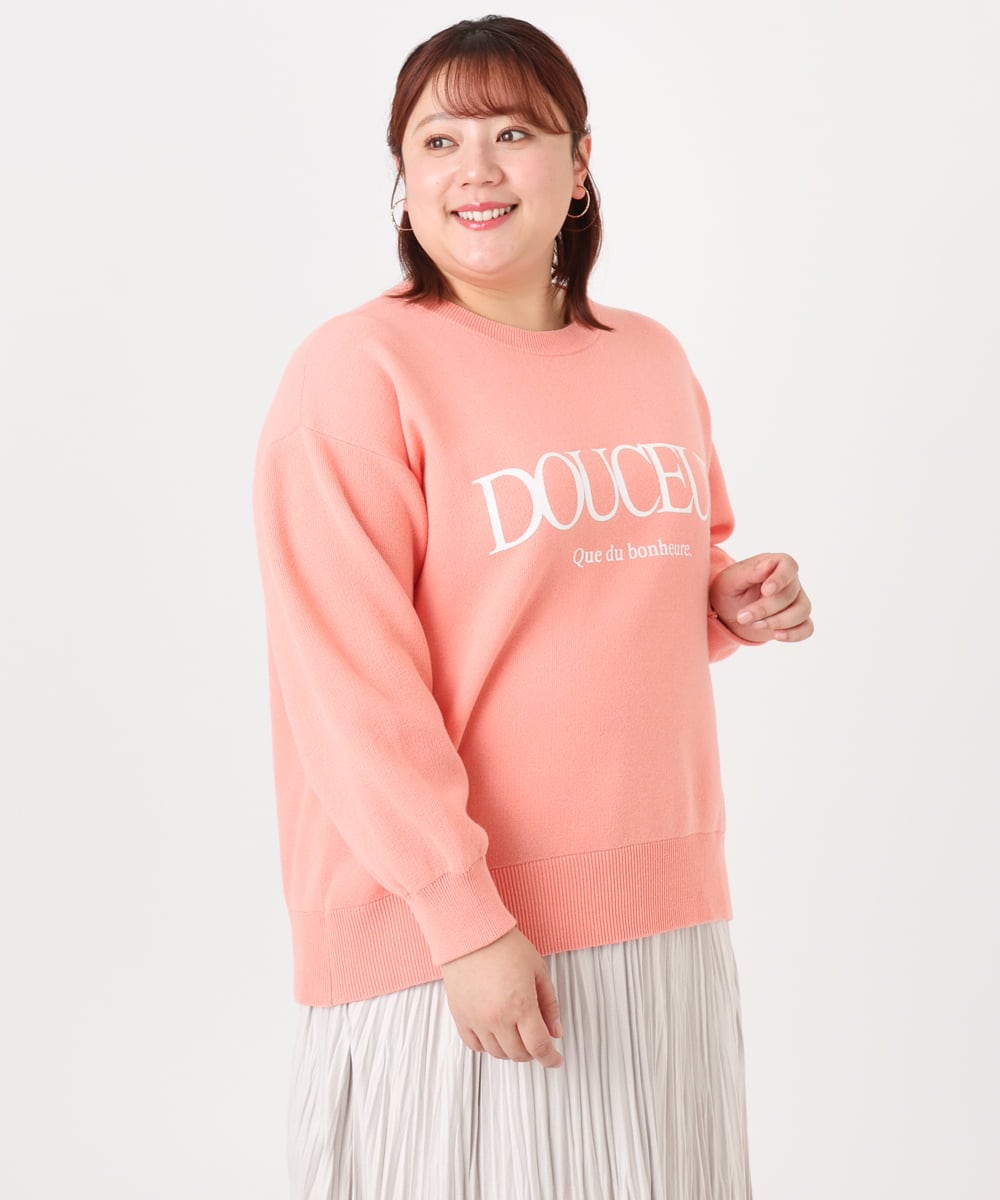 OLFBD22089 eur3(エウルキューブ) 【大きいサイズ】ロゴスウェットライクニット オレンジ(15)