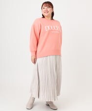 OLFBD22089 eur3(エウルキューブ) 【大きいサイズ】ロゴスウェットライクニット オレンジ(15)