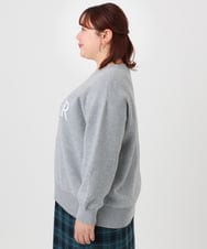 OLFBD22089 eur3(エウルキューブ) 【大きいサイズ】ロゴスウェットライクニット グレー(92)