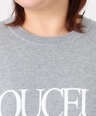 OLFBD22089 eur3(エウルキューブ) 【大きいサイズ】ロゴスウェットライクニット グレー(92)