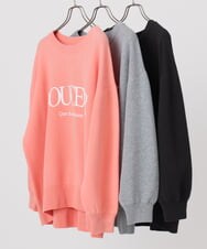 OLFBD22089 eur3(エウルキューブ) 【大きいサイズ】ロゴスウェットライクニット ダークグレー(93)