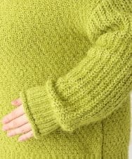 OLFBV02089 eur3(エウルキューブ) 【大きいサイズ】バスケットモールニット ライトグリーン(30)