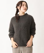 OLFBV02089 eur3(エウルキューブ) 【大きいサイズ】バスケットモールニット ダークグレー(93)
