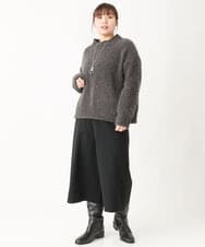 OLFBV02089 eur3(エウルキューブ) 【大きいサイズ】バスケットモールニット ダークグレー(93)