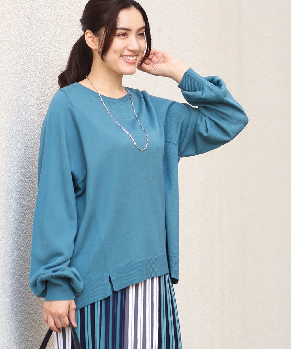 OLFBV10079 eur3(エウルキューブ) 【大きいサイズ/セットアップ対応】バルキーアクリルニット グリーン(35)